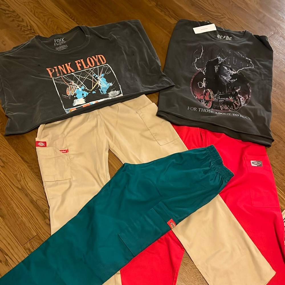 2 NEW Scrub Pants. XS Elastic Waist. Khaki not available!